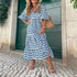Elegant V Neck Casual Dress for Women - Boho Holiday Office Wear
